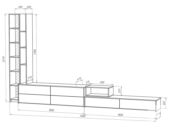 Стенка с МДФ-фасадами в гостиную фабрики Стиль Блэк Сити 10