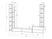 Модульная стенка в гостиную фабрики Стиль Блэк Сити 17 s10147 фото 2