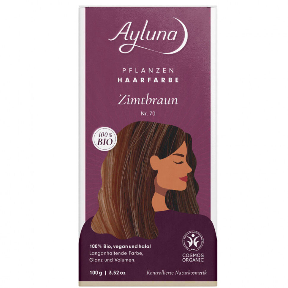 Ayluna Растительная краска для волос Коричневатый тон цвета корицы 100 г