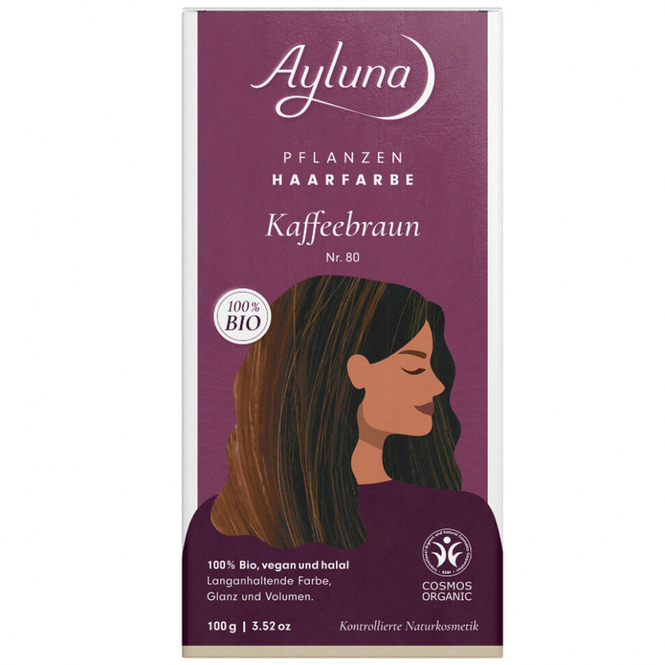 Ayluna Растительная краска для волос Коричневатый тон цвета кофе 100 г