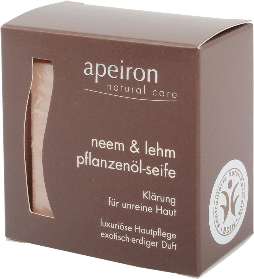 Apeiron Аюрведическое растительное мыло с Ниимом и Глиной 100 г