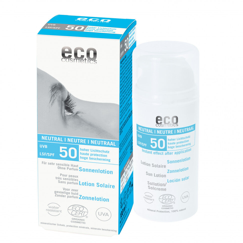 ECO-Cosmetics Солнцезащитный лосьон НЕЙТРАЛЬНЫЙ SPF 50, без запаха 100 мл