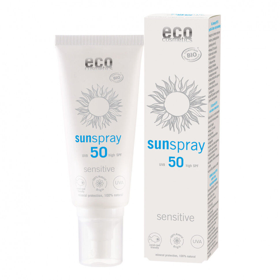 ECO-Cosmetics Солнцезащитный спрей для лица и тела SPF 50, сенситив 100 мл