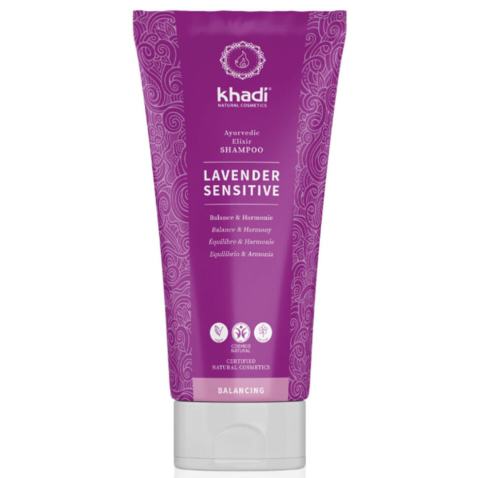 KHADI Аюрведический шампунь для чувствительной кожи "Лаванда" 200 мл