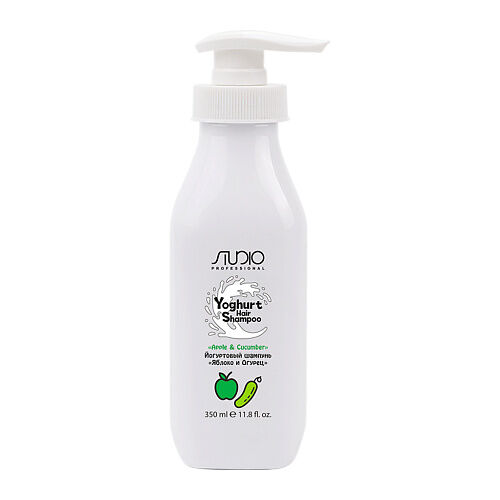 KAPOUS Йогуртовый шампунь для волос «Яблоко и Огурец» Studio Professional 3