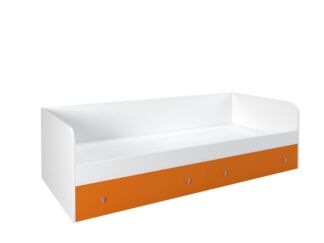 Кровать детская одноярусная Астра Белый/Оранжевый