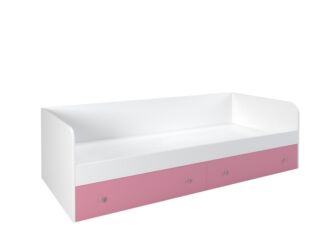 Кровать детская одноярусная Астра Белый/Розовый