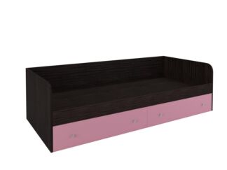 Кровать детская одноярусная Астра Венге/Розовый