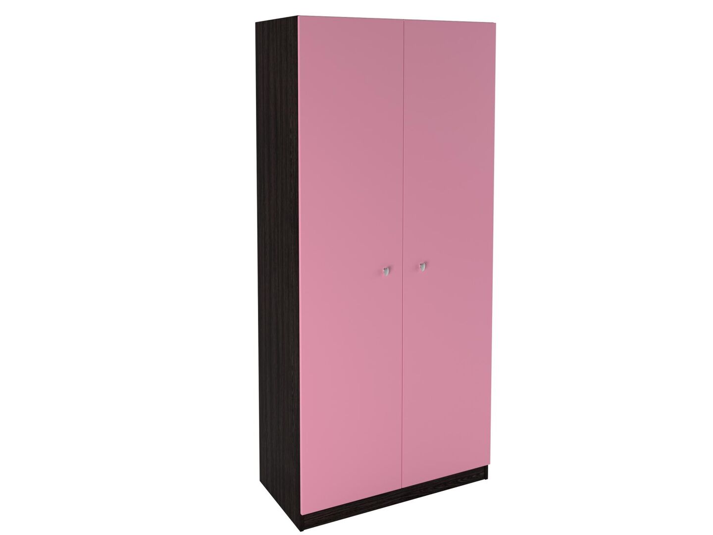 Шкаф распашной прямой 60 Венге/Розовый
