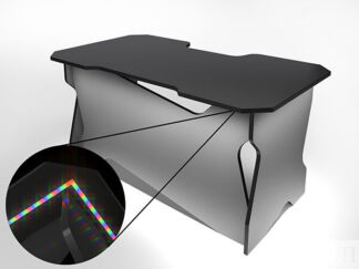 Игровой компьютерный стол RVG с подсветкой Черный/Черный 100