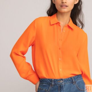Блузка С длинными рукавами 34 (FR) - 40 (RUS) оранжевый