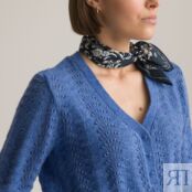 Пуловер С V-образным вырезом из тонкого ажурного трикотажа 38/40 (FR) - 44/