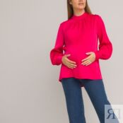 Блузка Для периода беременности с воротником-стойкой длинными рукавами 42 (