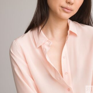 Рубашка С длинными рукавами из шелка 42 (FR) - 48 (RUS) розовый