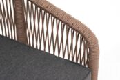 Кресло плетеное из роупа Канны, серо-коричневое с белым каркасом 4sis