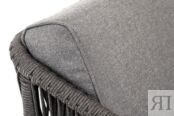 Кресло плетеное из роупа Канны дуб, темно-серое 4sis