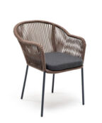 Плетеный стул из роупа Лион серо-коричневый 4sis