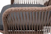 Плетеный стул из роупа Лион серо-коричневый 4sis