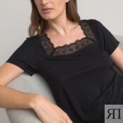 Ночная Рубашка с короткими рукавами 50/52 (FR) - 56/58 (RUS) черный