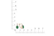 Серьги с 2 изумрудами и 36 бриллиантами из красного золота 095938_02_01_005_0196 фото 3