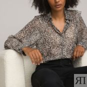 Блузка С леопардовым принтом и длинными рукавами 34 (FR) - 40 (RUS) разноцв