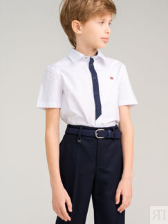 Сорочка текстильная для мальчиков (slim fit) School by PlayToday