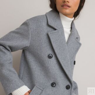 Пальто Из смешанного шерстяного драпа 44 (FR) - 50 (RUS) серый