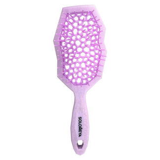 Wide teeth air cushion brush for wet&dry hair Lilac Массажная расческа для