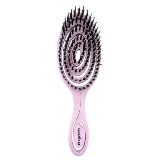 Detangling bio hair brush with natural boar bristle Lilac Подвижная био-рас