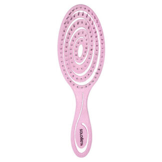 Detangling bio hair brush Light pink Подвижная био-расческа для волос светл