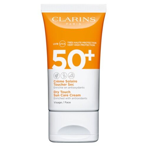 Creme Solaire Toucher Sec Visage Солнцезащитный крем для лица SPF50+ Clarin