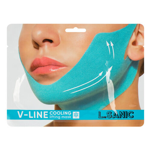 V-line cooling lifting face mask Маска-бандаж для коррекции овала лица с ох