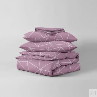 НОЧЬ НЕЖНА Комплект постельного белья Грань Розовый 2 -спальный ЕВРО 70х70