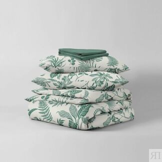 НОЧЬ НЕЖНА Комплект постельного белья Зеленые джунгли 2-спальный ЕВРО 70х70