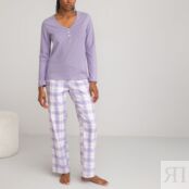 Пижама  с длинными рукавами 100 хлопок 34 (FR) - 40 (RUS) фиолетовый
