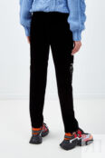 Велюровые брюки из купро с карманами в стиле карго ERMANNO SCERVINO