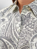 Удлиненная рубашка из гладкого шелка с принтом пейсли ETRO