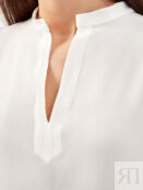 Блуза из струящегося шелка с V-образным вырезом ETRO