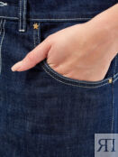 Высокие джинсы с контрастной прострочкой и литой фурнитурой LORENA ANTONIAZ
