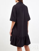 Хлопковое платье-рубашка с объемным асимметричным подолом LORENA ANTONIAZZI