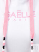 Хлопковое худи Bonbon с открытыми плечами и логотипом GAELLE PARIS