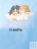 Укороченная футболка из джерси с принтом Fiorucci MC2 SAINT BARTH
