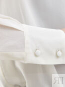 Шелковая блуза с V-образным вырезом на запах ETRO