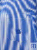 Удлиненная рубашка из поплина в полоску с вышитым логотипом ETRO
