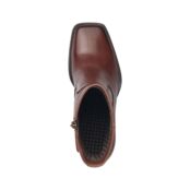 Ботинки из кожи квадратный мысок коричневые TAMARIS