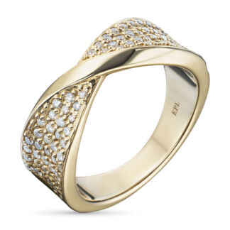 Кольцо из желтого золота с бриллиантами э0301кц10210002 ЭПЛ Даймонд э0301кц