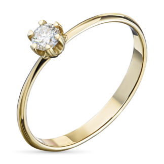 Кольцо из желтого золота с бриллиантом э0301кц04203092 ЭПЛ Даймонд э0301кц0