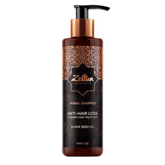 ZEITUN Фито-шампунь укрепляющий против выпадения волос с маслом черного тми