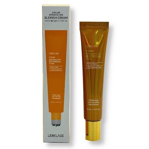 LEBELAGE Крем-роллер для лица и век 3-Roller Intensive Care Blemish Cream 3