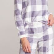 Пижама Из флисового трикотажа в клетку виши 38/40 (FR) - 44/46 (RUS) фиолет